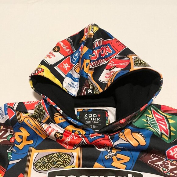 Zoo York Zoo Mart Youth Boys Zip Up Hoodie Sweater Size 14 Large - Picture 9 of 16